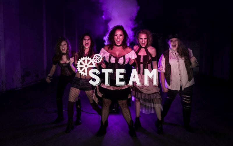 STEAM boek je bij Burolivemuziek.nl